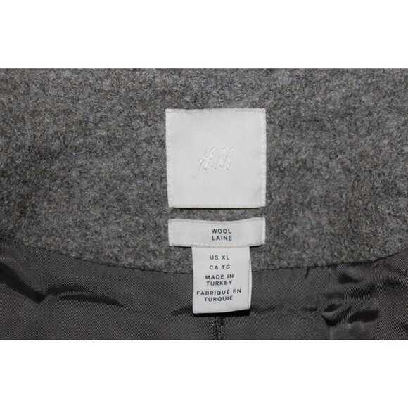 H&M Premium - Oversized Italian Wool Coat in Taupe (XL) - Picture 8 of 11